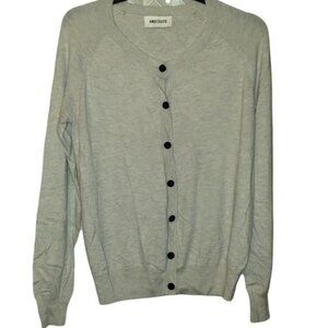 Anecdote Wool? Grey Cardigan Size Large